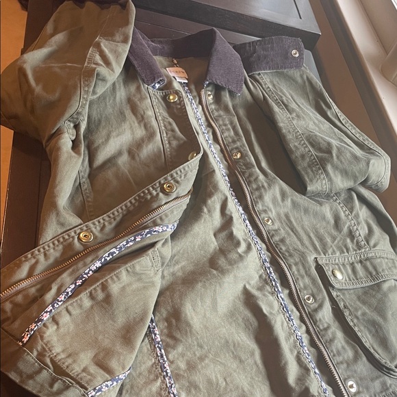 J. Crew womens barn jacket with Liberty floral print under collar - Picture 3 of 6